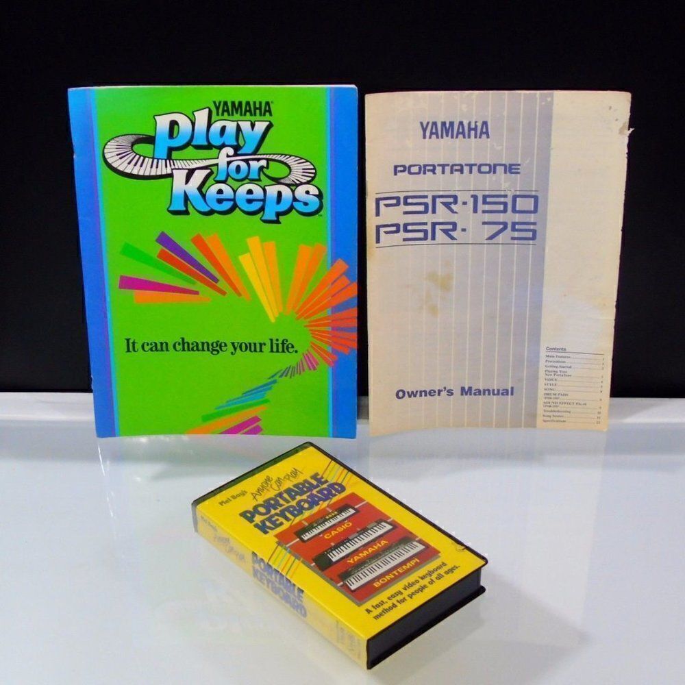 Yamaha Play for Keeps Learn To Play Music Vintage 1980s Sheet Music And VHS Lot
